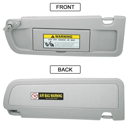 2 x Sun Visors for Honda Civic 2006-2011 Light Gray
