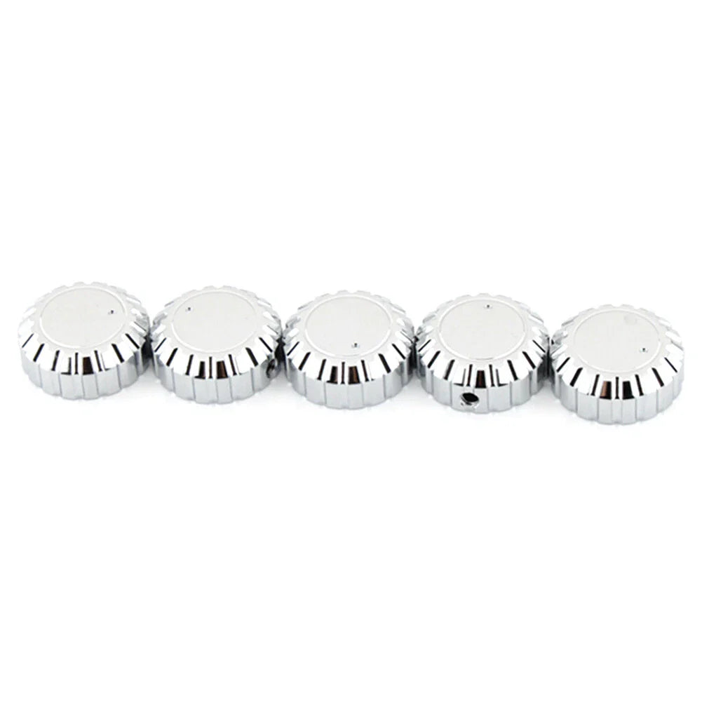 5Pcs Chrome Aluminum Radio Knobs for Honda GL1500 Goldwing (1988-2000)