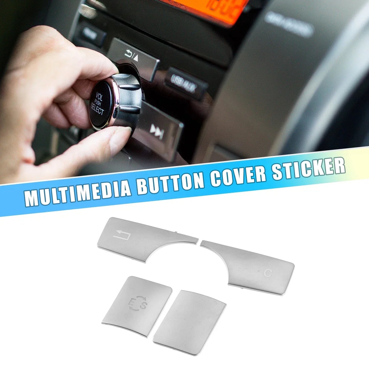 Multimedia Radio Button Cover Sticker for Mercedes-Benz