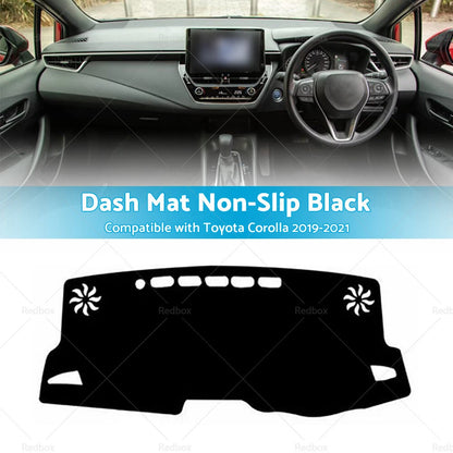 Dash Mat for Toyota Corolla Dashboard Cover Black Non-Slip (2019-2021)