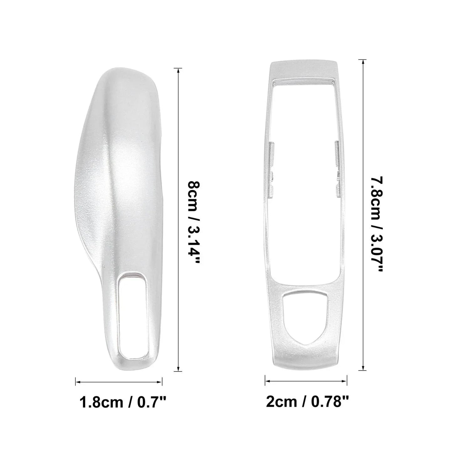 Silver Tone Car Remote Key Cover Fob Case for Porsche Cayenne, Panamera (2003-2023)