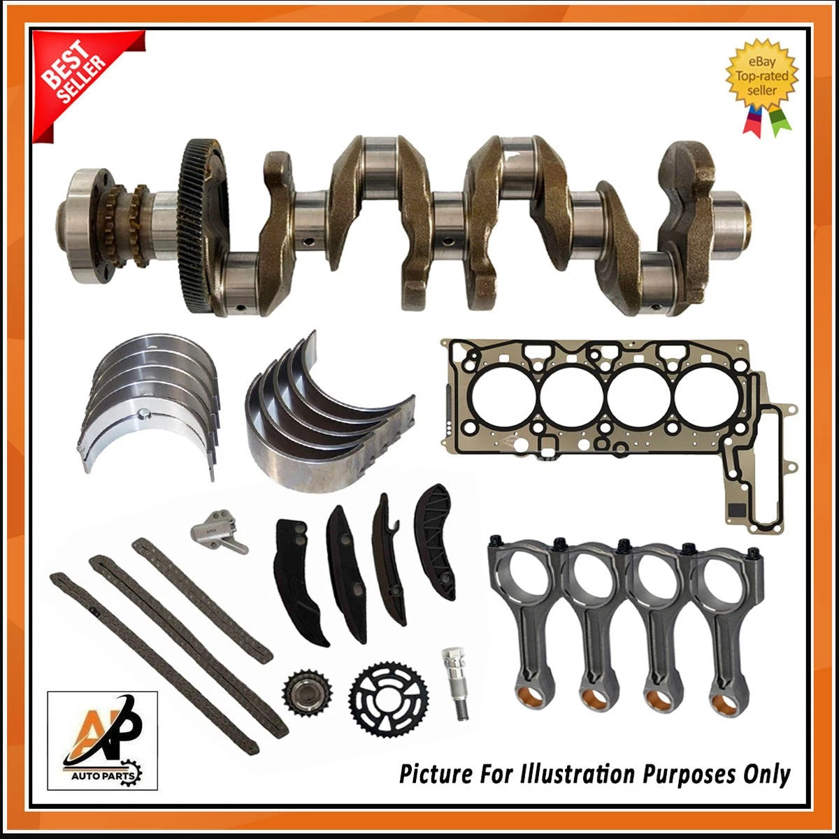 Crankshaft Kit with Gear for BMW Mini 2.0 N47 (N47C20A) (2007–2015)