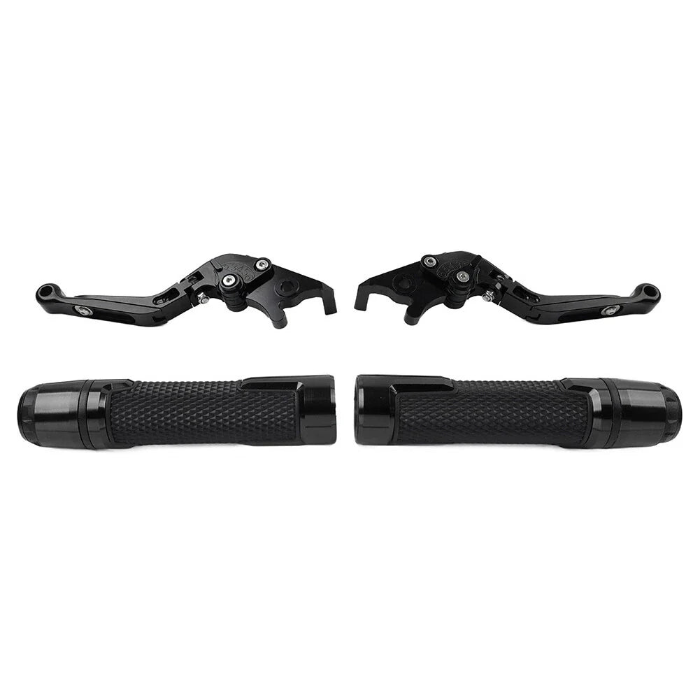 Black Extendable Brake Clutch Levers Grip Set for Ducati Monster (2009-2015)