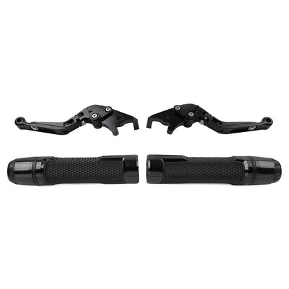 Black Extendable Brake Clutch Levers Grip Set for Ducati Monster (2009-2015)