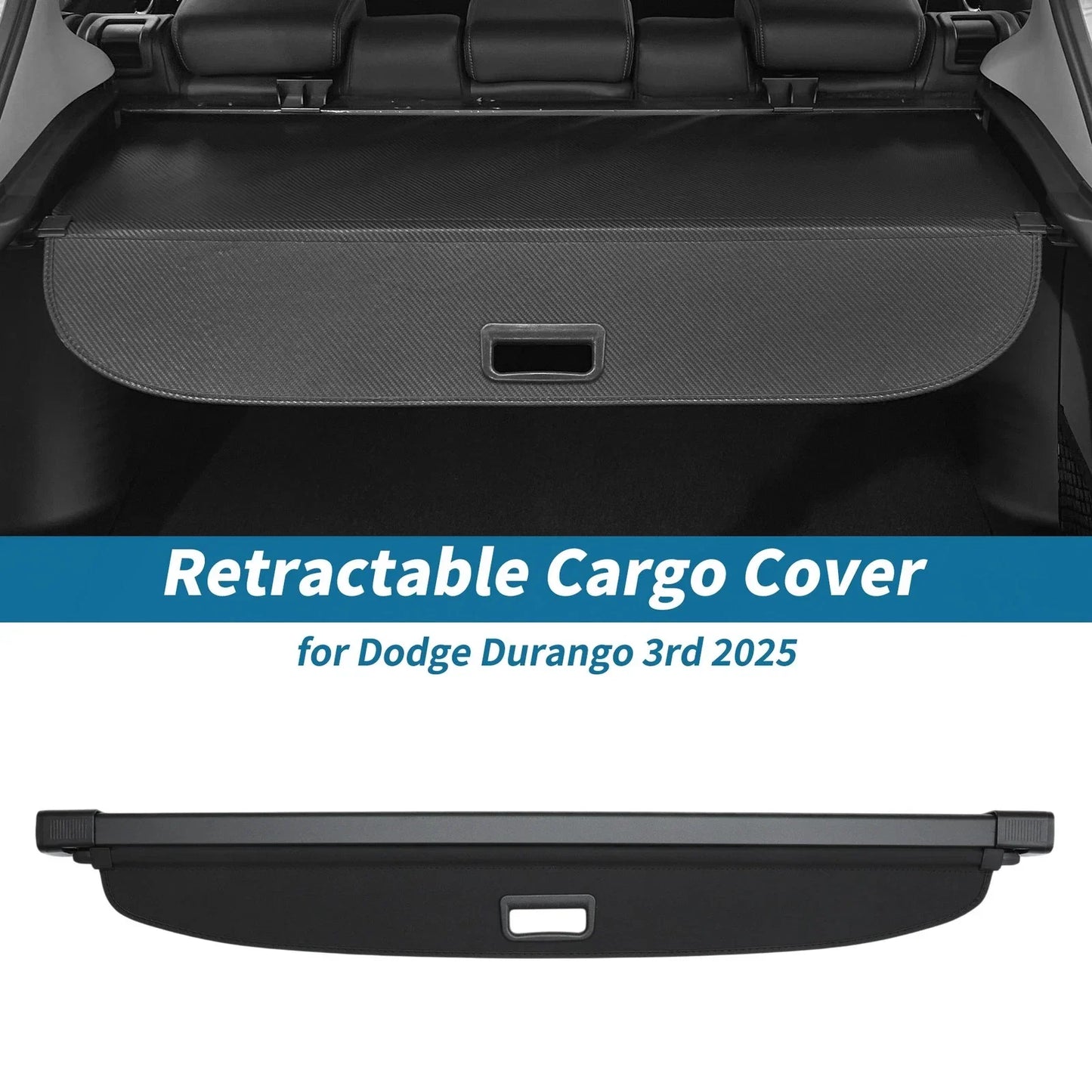 Retractable Cargo Cover for Dodge Durango 2011-2025 Rear Trunk Shelf