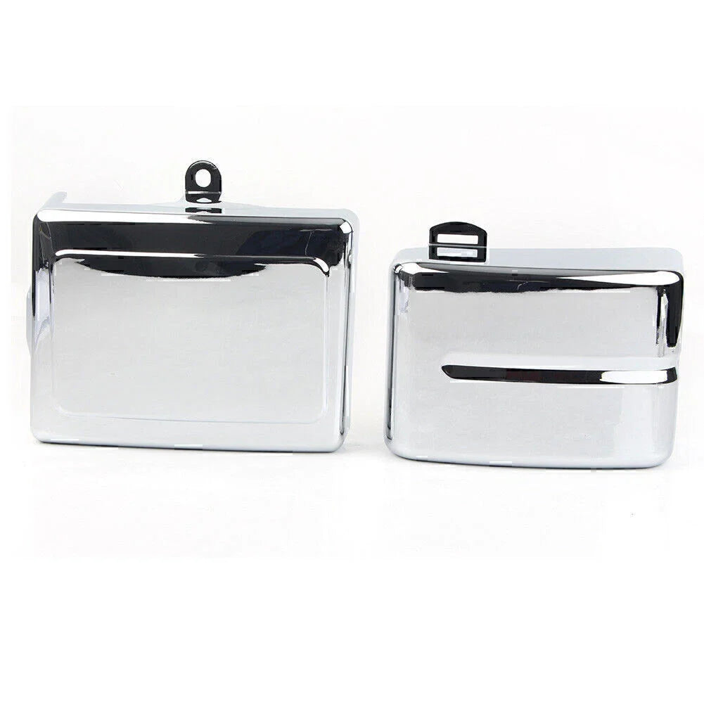 Chrome Battery Side Covers for Harley Dyna Fat Bob Super Glide (2006-2017)