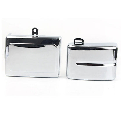 Chrome Battery Side Covers for Harley Dyna Fat Bob Super Glide (2006-2017)