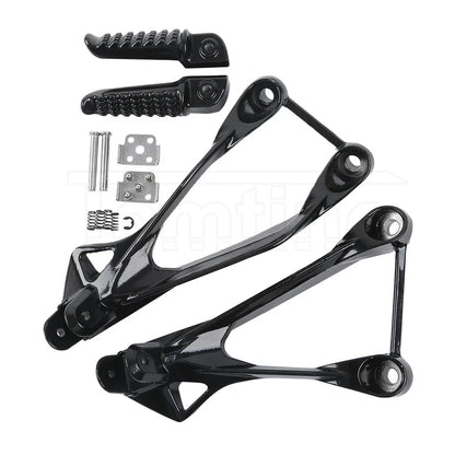Black Rear Passenger Footpegs for Kawasaki Ninja ZX6R (2005-2008)