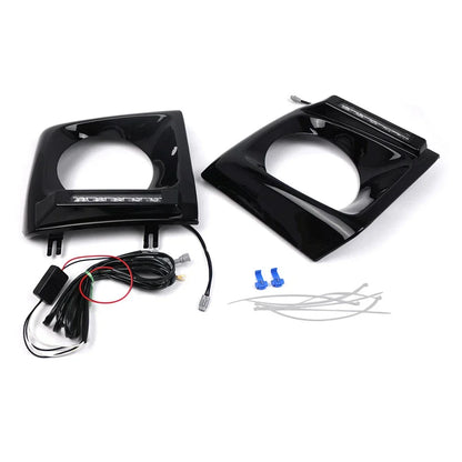 Daytime Running Lights Bezel Glossy Black for Benz G-Class (1990-2018)