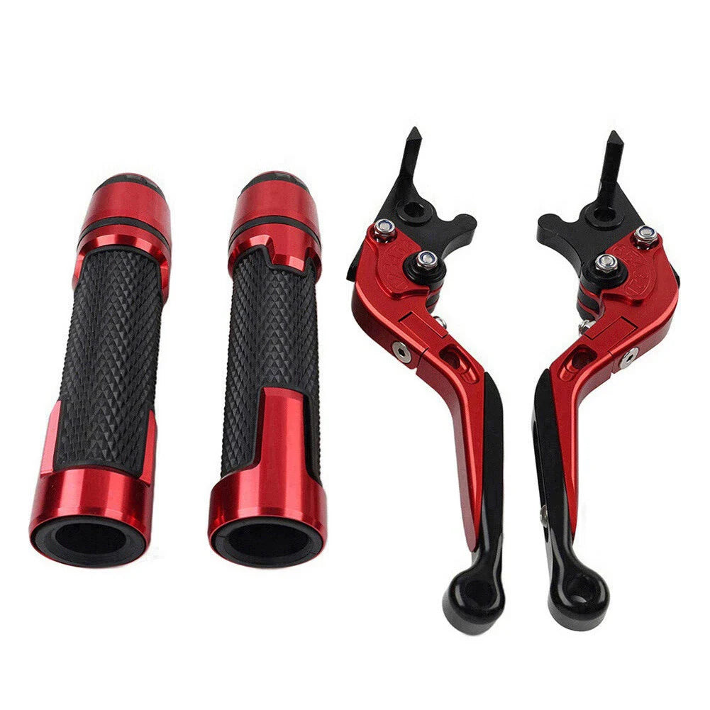 Red Extendable Brake Clutch Levers Grip Set for Yamaha TMAX 500 560