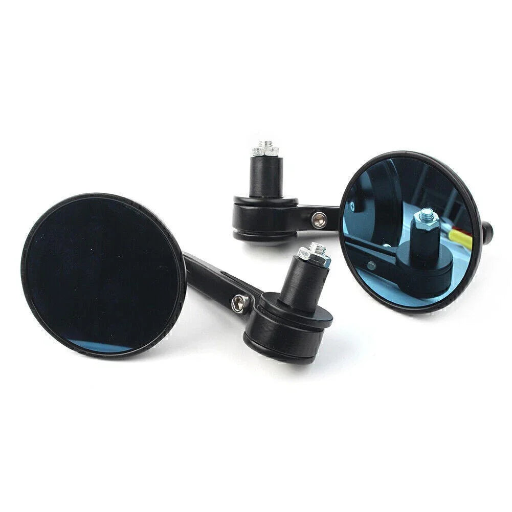 7/8" Handle Bar End Rearview Side Mirrors for Dirt Bike Bobber Cafe Motorcycle