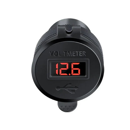 Type-C Dual USB Charger Hella DIN Socket with Voltmeter for BMW Motorrad