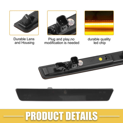 LED Side Marker Lights 2 x Amber Red for Dodge (68195788AB)