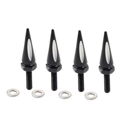 Windshield Spike Bolts 4 x Aluminum Black & White for Harley Road Glide (2015+)