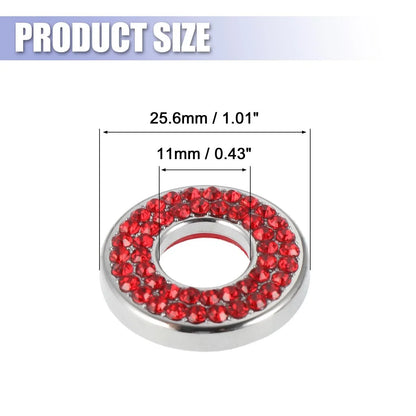 4 x Red Bling Car Door Lock Stickers for Mercedes Benz E C Class GLC (2015-2019)