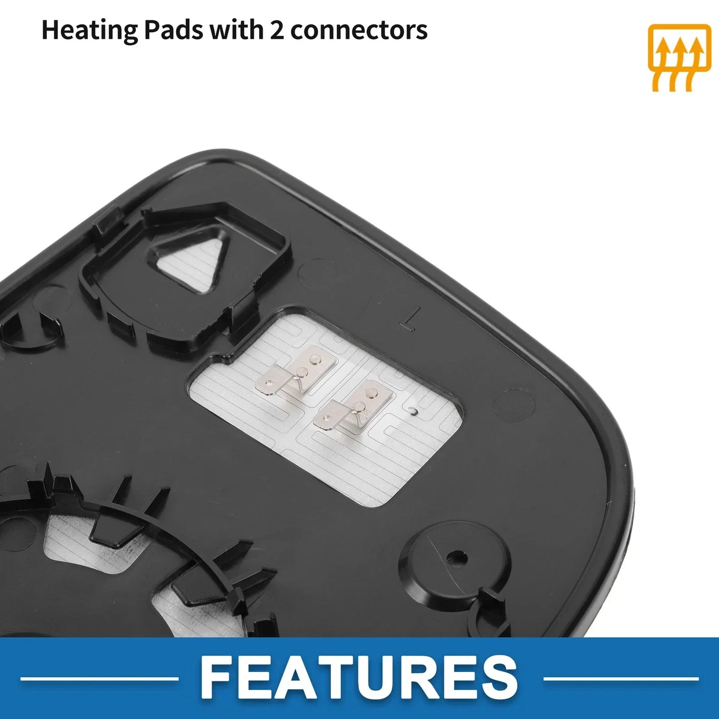 Heated Left Upper Side Mirror Glass for VW CRAFTER, MERCEDES (2006-2017)