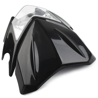 Headlight Lamp Fairing Hi/Lo for Universal Fit Street Fighter Dirt Bike Black