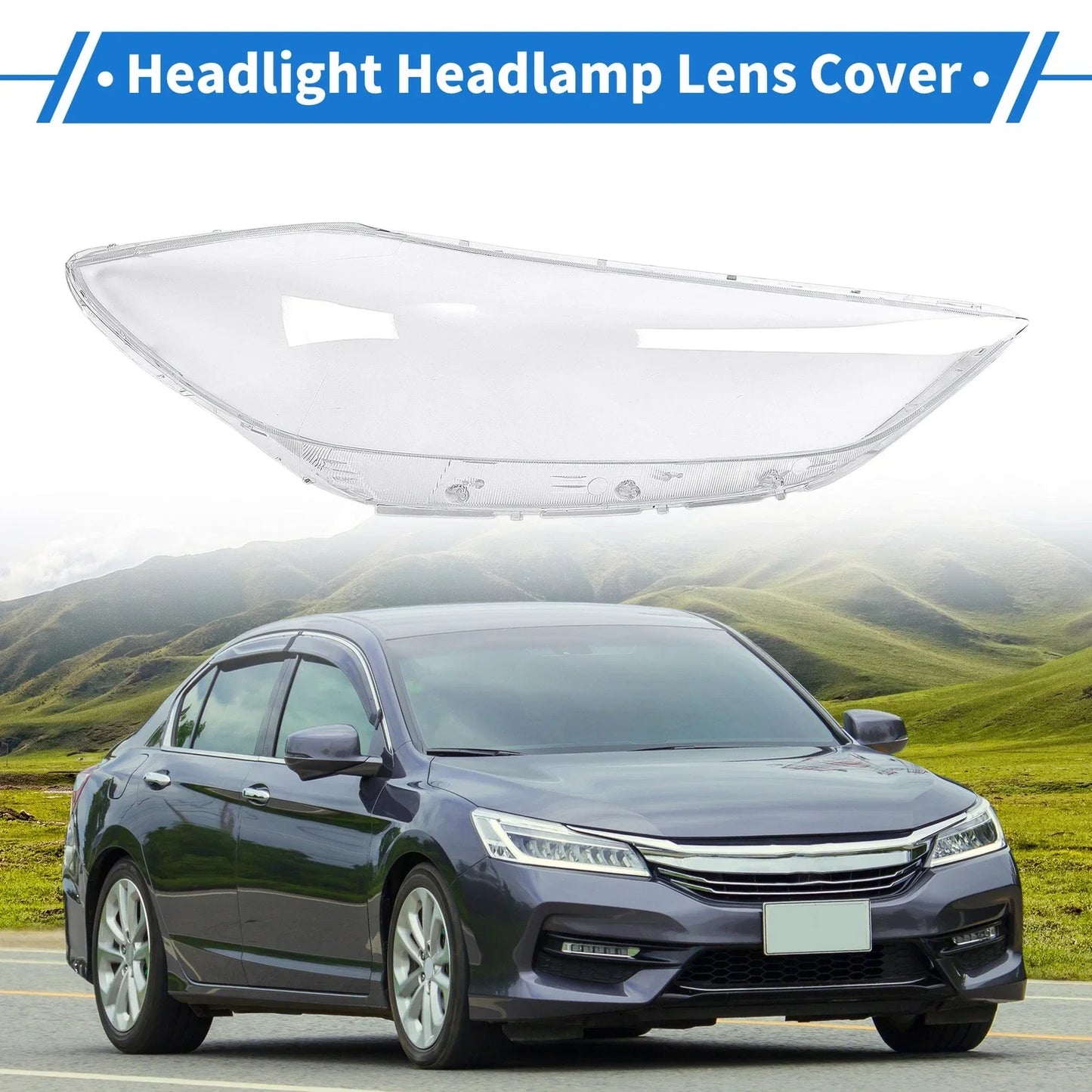 Car Front Right Headlight Lens Cover for Hyundai Elantra (2017-2018)
