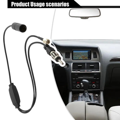 Antenna Splitter Adapter Cable for Car Radio
