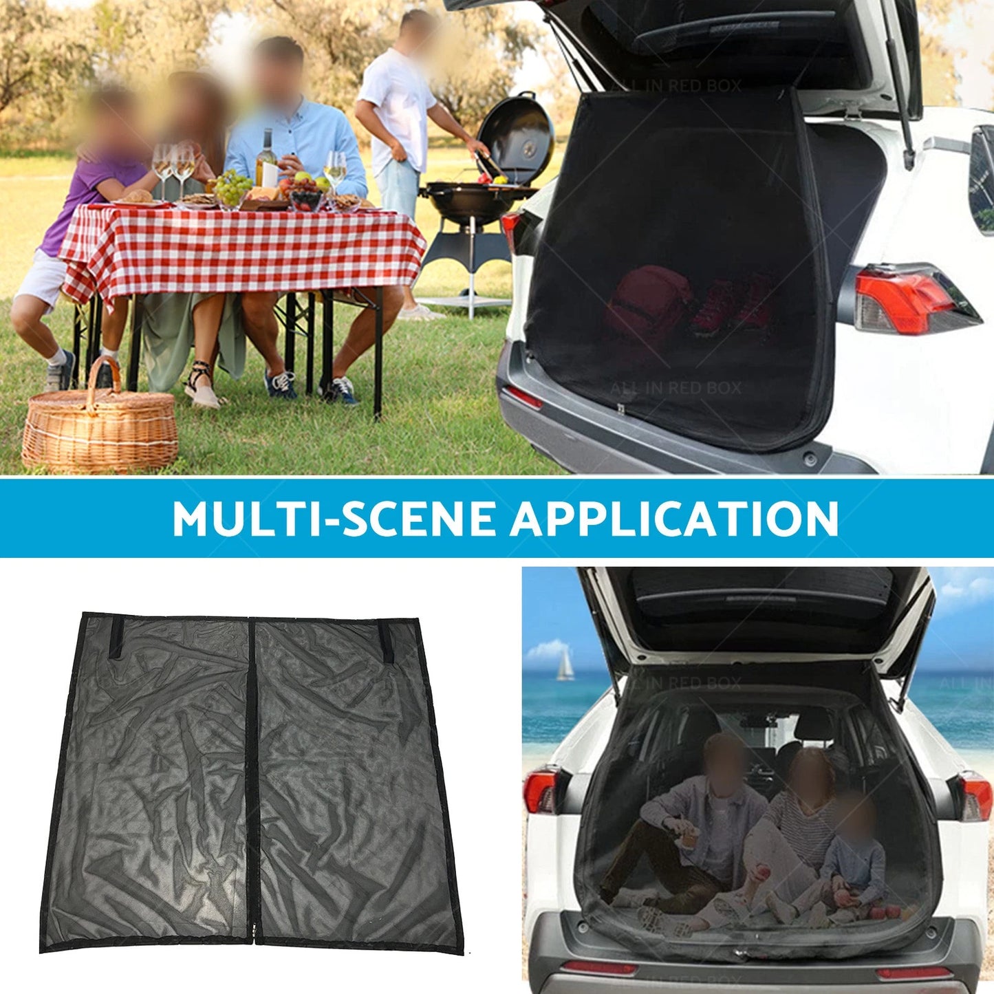 Car Tailgate Mosquito Net Cover for T4 T5 T6 Motorhome Caravan RV