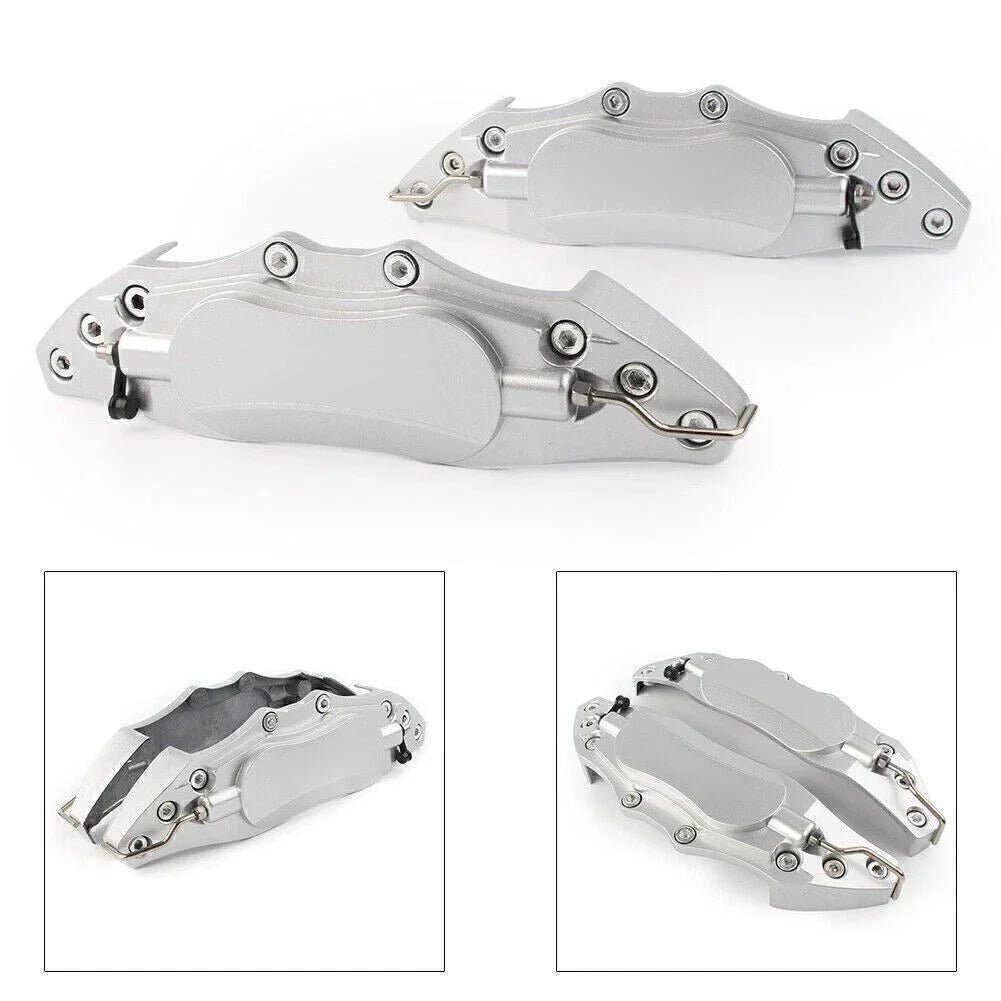 Universal Silver 3D Style Car Disc Brake Caliper Covers for Front/Rear
