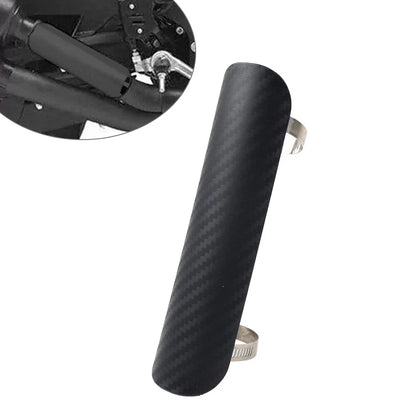 Universal Exhaust Muffler Pipe Heat Shield Cover for Motor Black/Silver