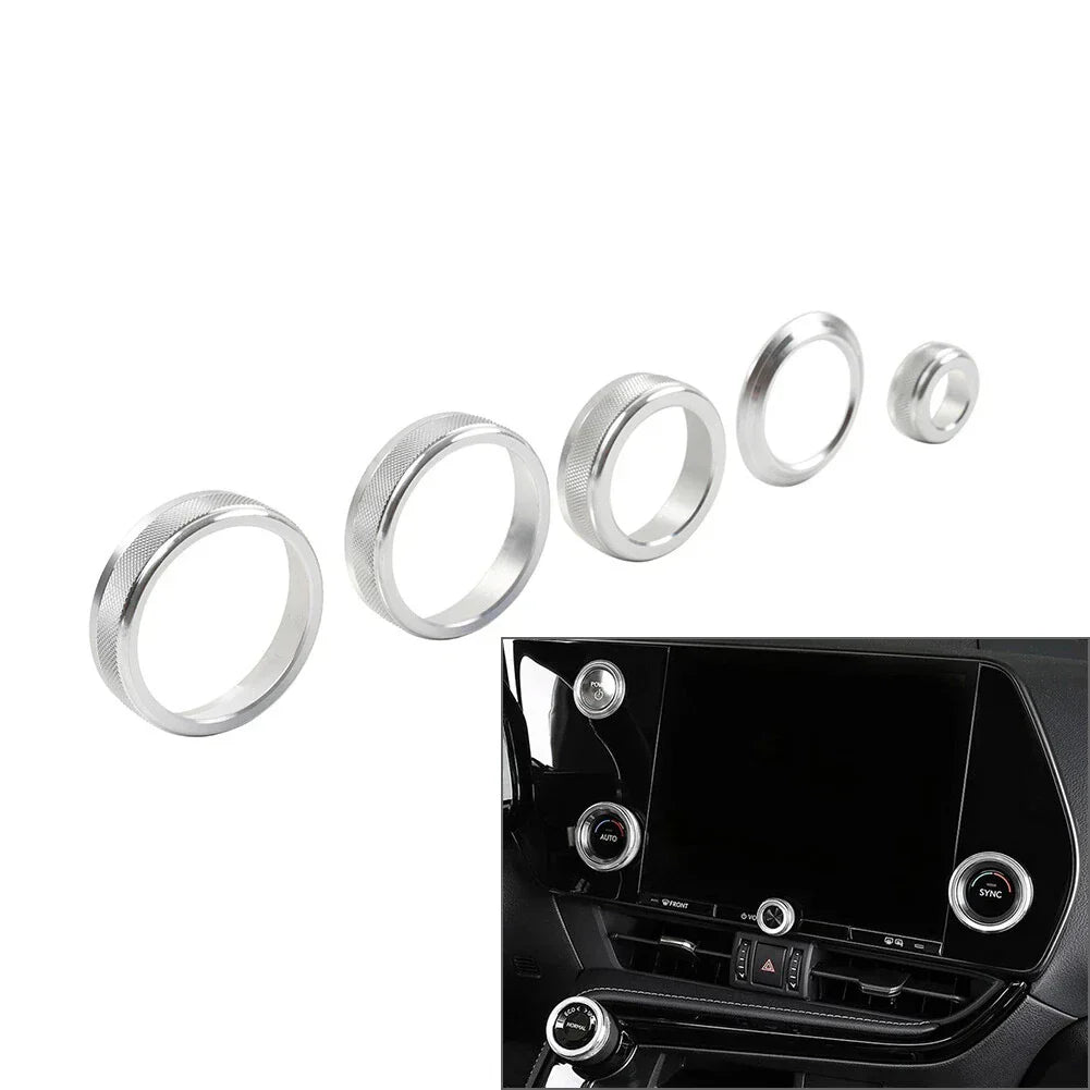 Silver Console Volume AC Switch Button Ring for Lexus NX250 NX350h (2022-2024)