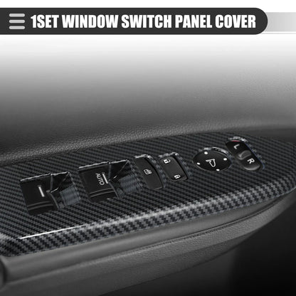 Window Switch Panel Cover Trim for Honda CRV 2017-2022 Carbon Fiber