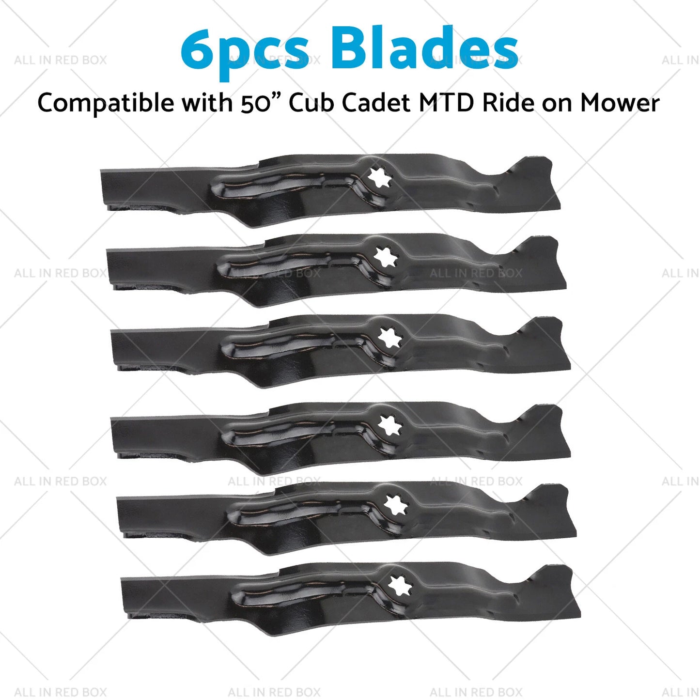 6pcs Blades for 50" Cub Cadet MTD Ride-On Mower