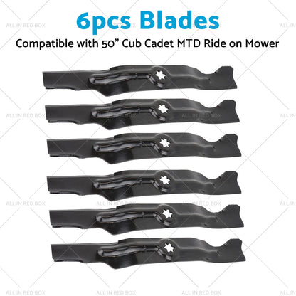 6pcs Blades for 50" Cub Cadet MTD Ride-On Mower
