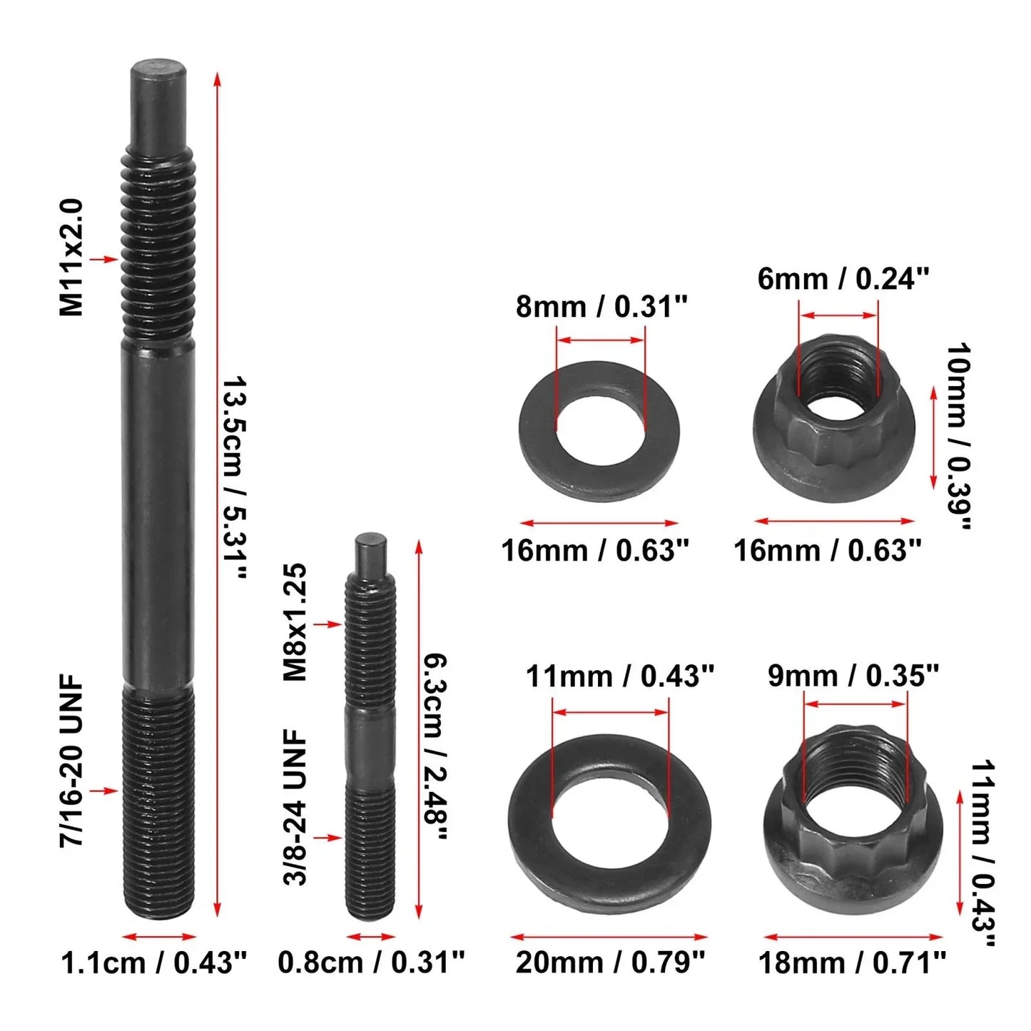 Cylinder Head Stud Kit for Chevy LS1 LS6 5.3L 5.7L 6.0L Engine (2004-2006)