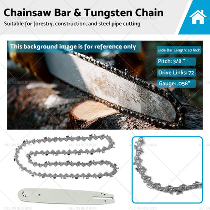 3/8" .058 72DL Bar & Tungsten Chain Combo for Shindaiwa Solo