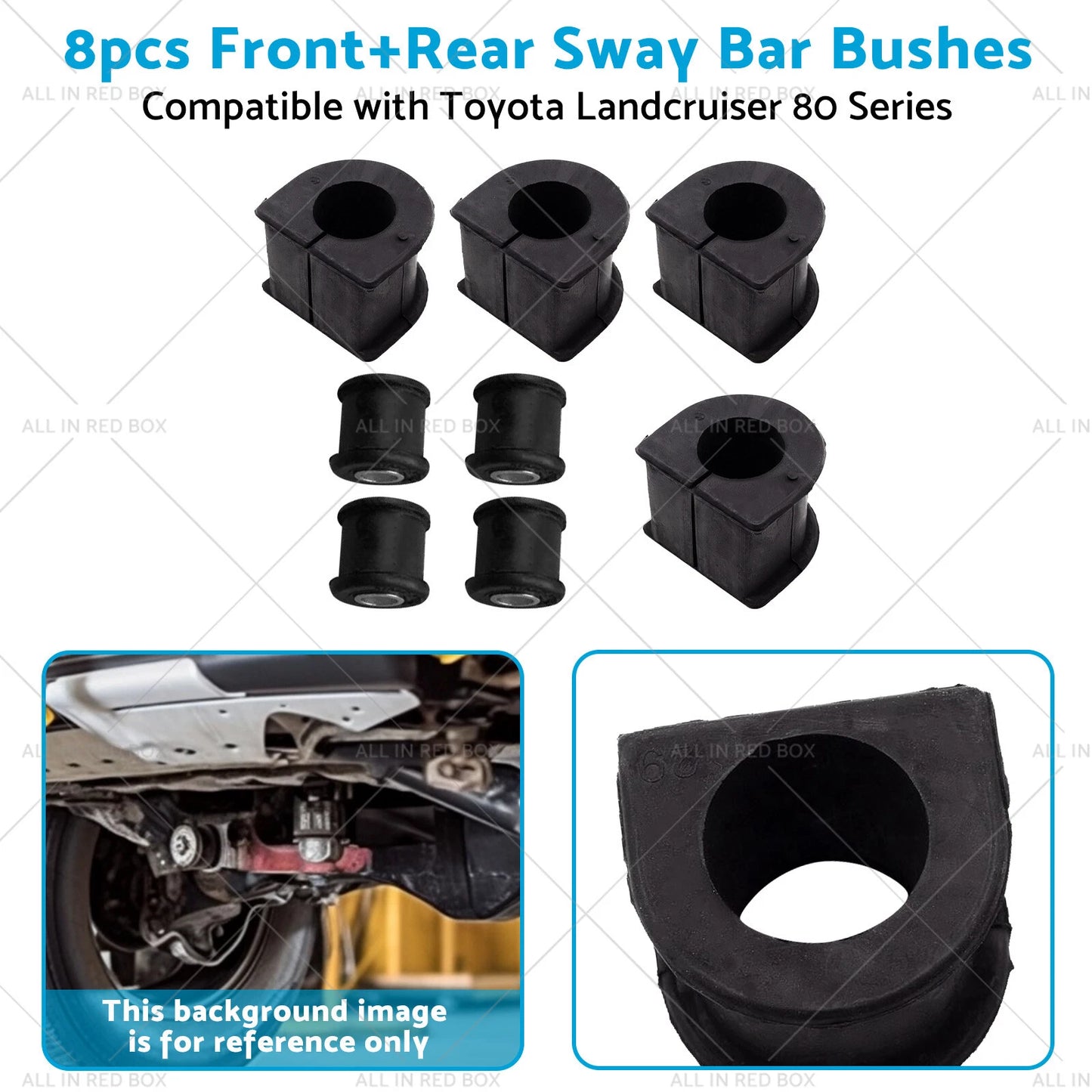 8x Sway Bar Bushes for Toyota Landcruiser 80 Series (1993-1997)