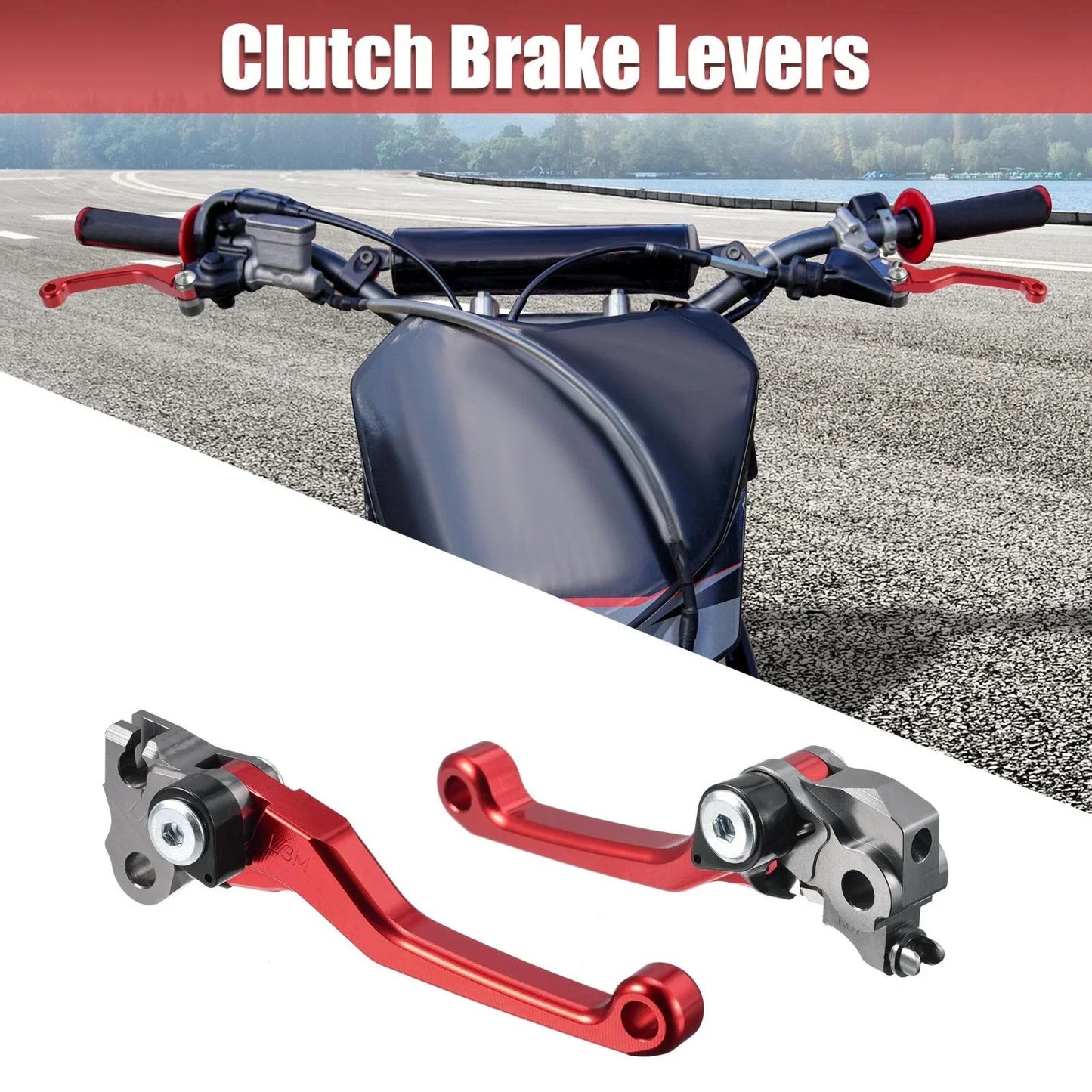 Motorcycle Brake Clutch Levers 2 x for Honda CRF250R CRF450R (2007-2020) Red