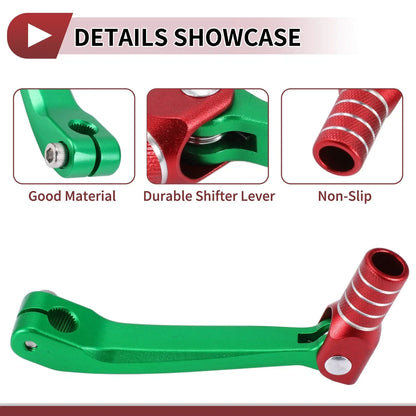 Shifter Lever for Honda CRF150F 2003-2017 - Green Red Silver Tone