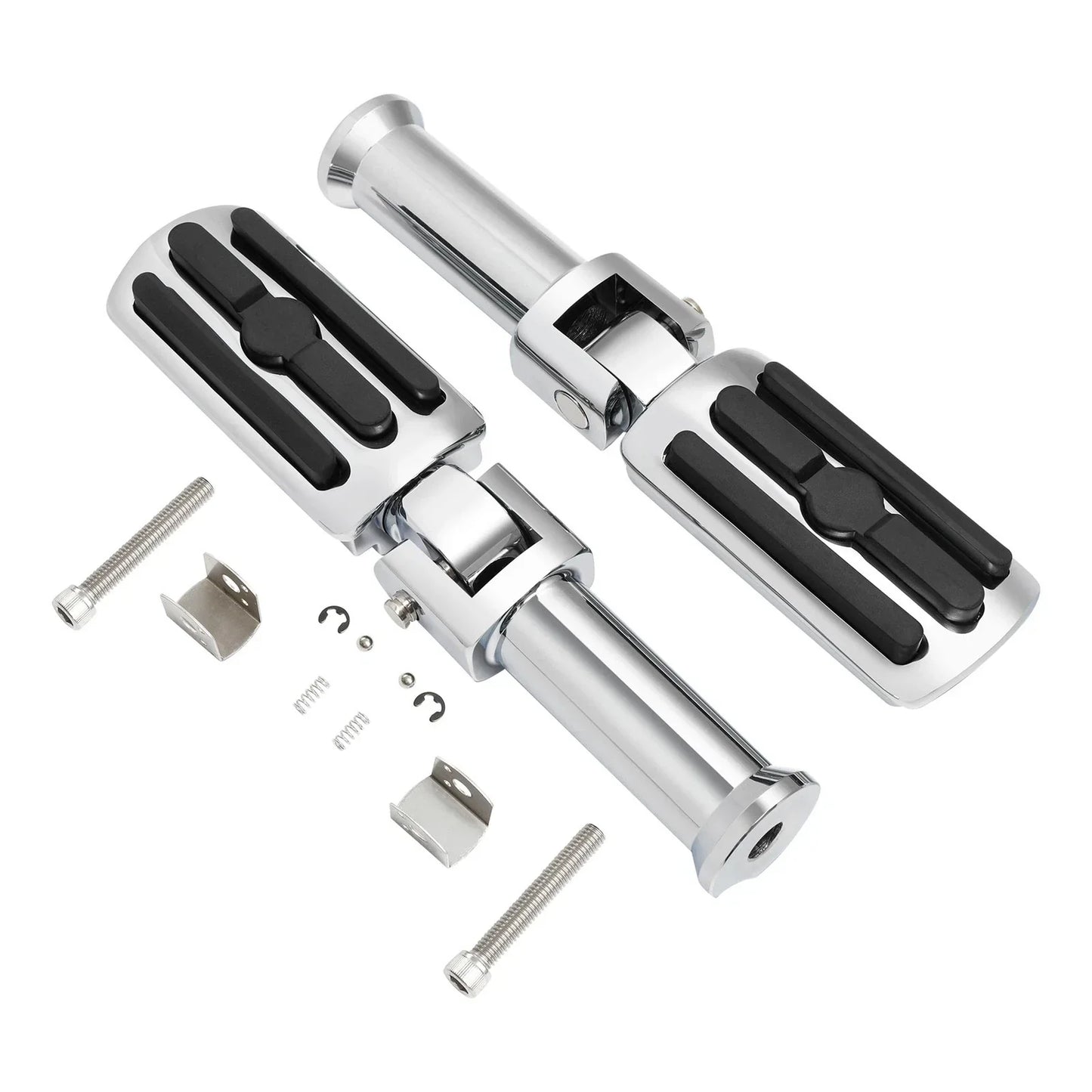 Chrome Driver & Passenger Footpegs Bracket for Harley Fat Boy (2018-2025)