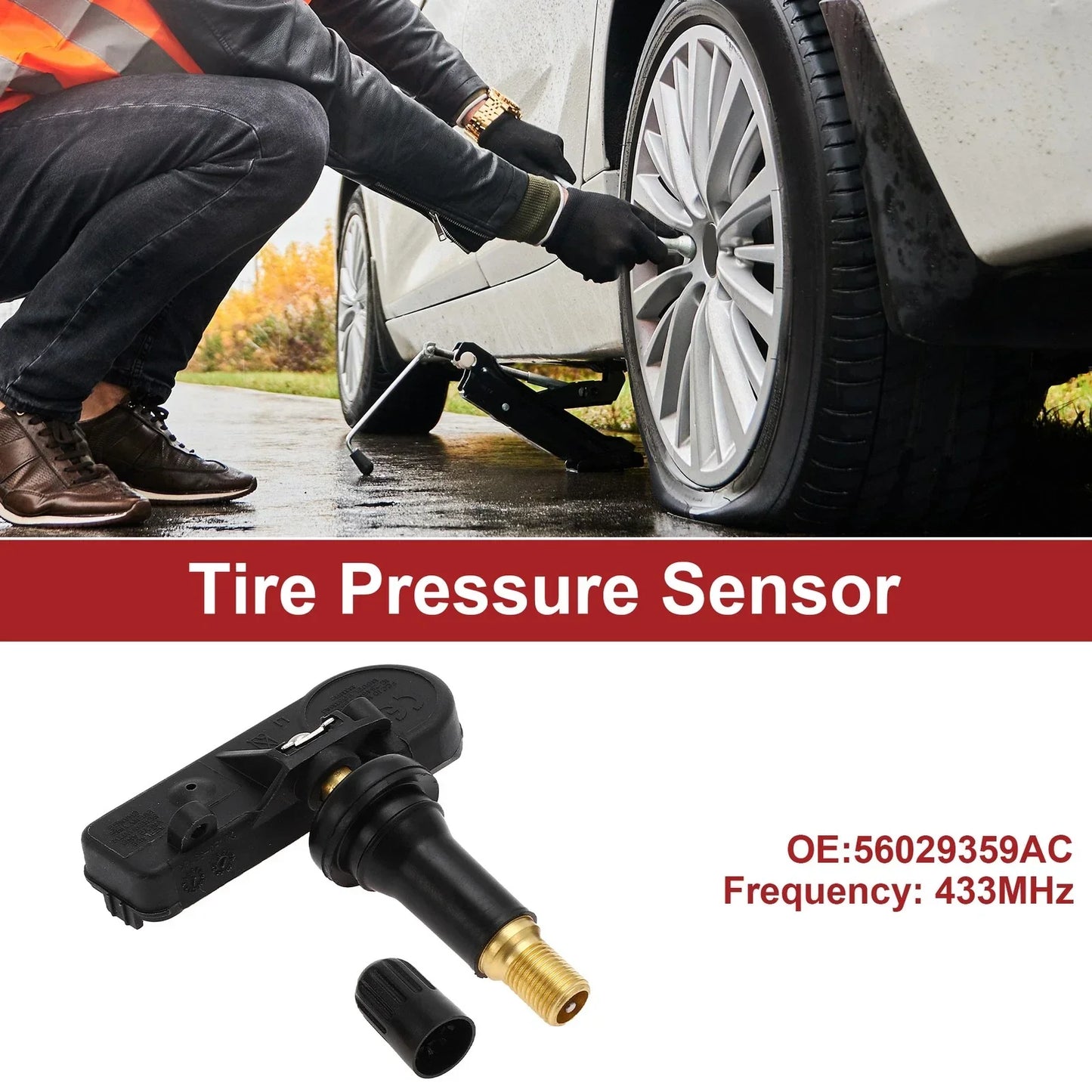Tire Pressure Sensor 433MHz for RAM 1500/2500/3500/4500/5500 (2009)