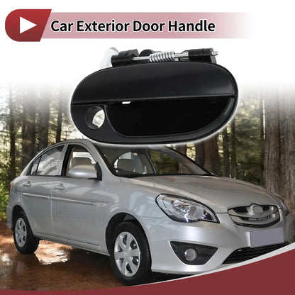 Exterior Door Handle for Hyundai Accent Front Right Black ABS (2010-2017)