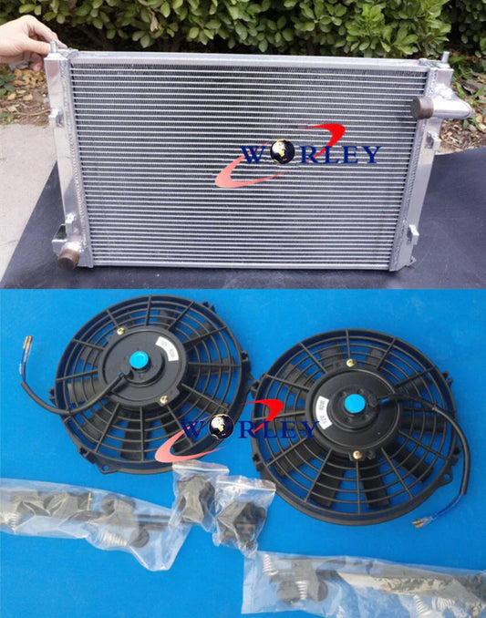 Alu Radiator + Fan for Mini One Cooper R50 R52 R53 1.4 1.6 A/C (2002-2007)