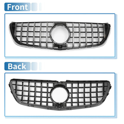 Front Upper Bumper Grille for Mercedes-Benz V-Class W477A (2020-2024) Black