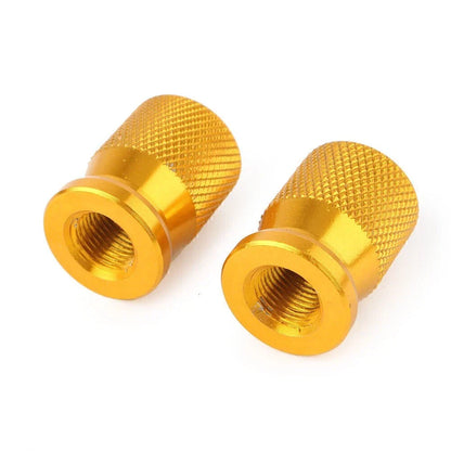 Gold Tire Valve Caps for Car Wheel Rim Dust Cover Ventil - Fits Various Models