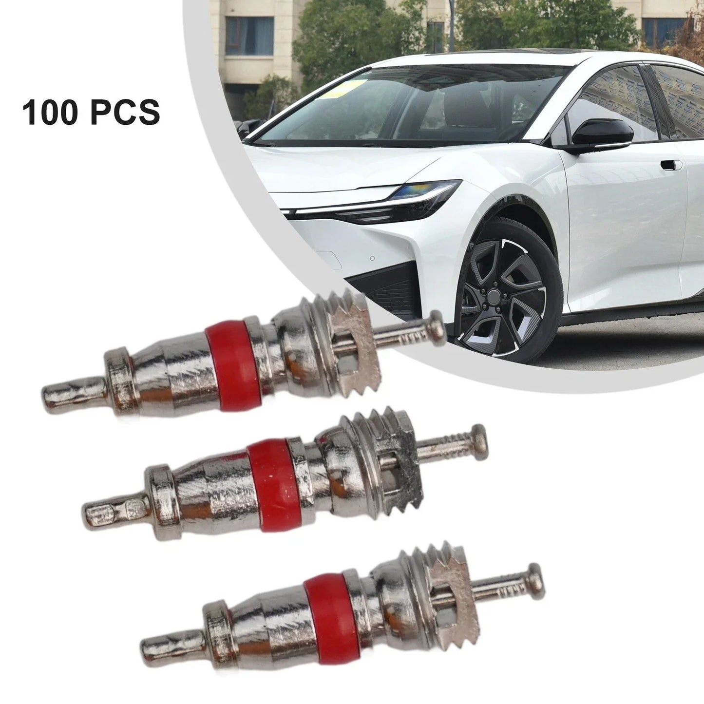 Zinc Alloy Valve Core 100-Pack for Car Tire Valve