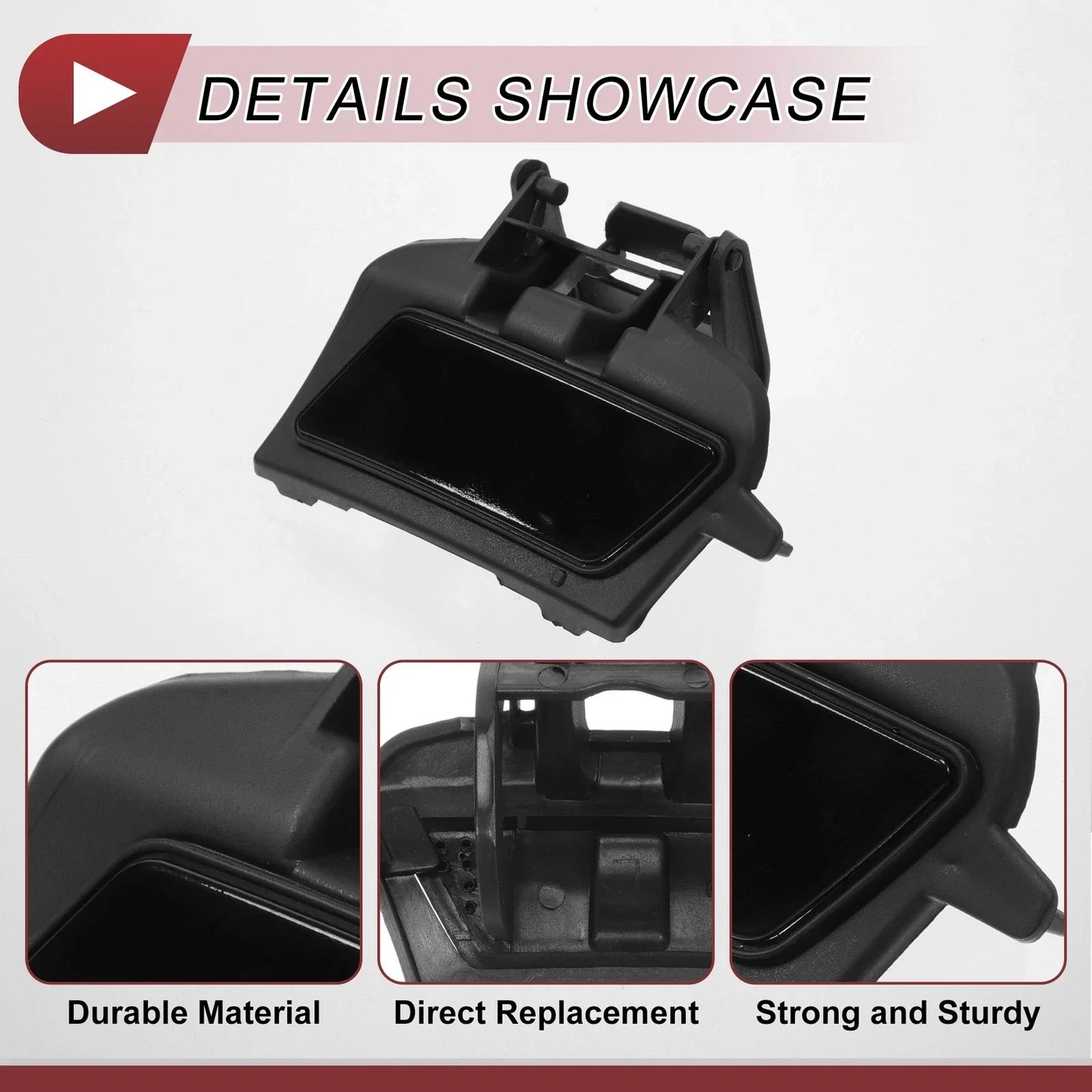 Front Left Washer Nozzle Cover for Mercedes-Benz ML350 (2003-2011) Black