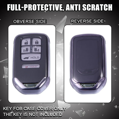 Key Fob Remote Control Cover TPU Shell for Honda (Translucent Purple)