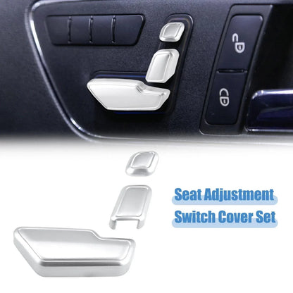 3 x Door Seat Adjust Button Switch Cover Trim Set for Mercedes Benz (2010-2015)