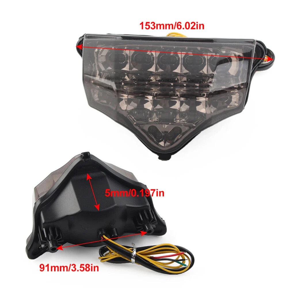 LED Rear Taillights Brake Turn Signal Assembly for Yamaha FZ600 FAZER (04-09)