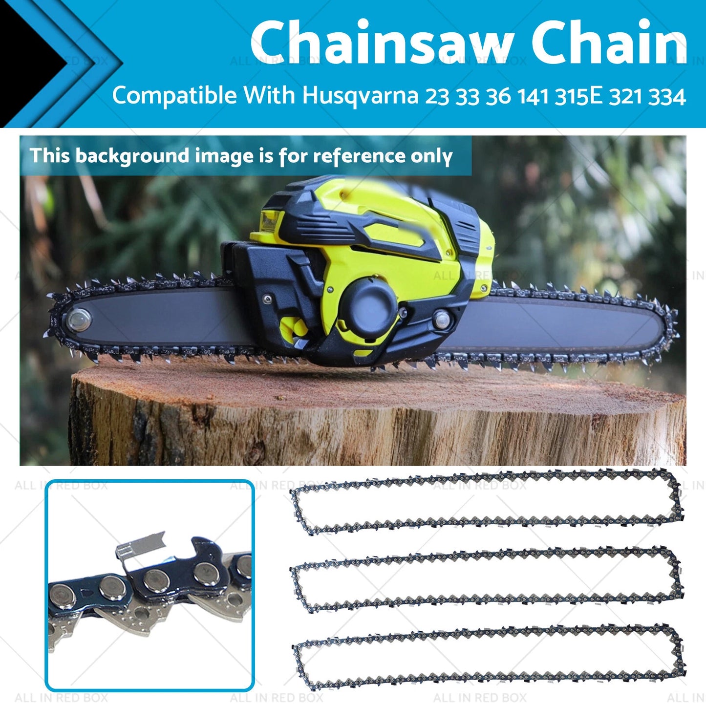 3 x 14" Chainsaw Chain 3/8LP 050 Gauge 52DL for Husqvarna 321 333 334