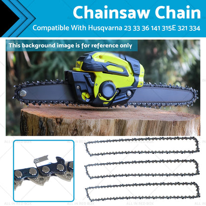 3 x 14" Chainsaw Chain 3/8LP 050 Gauge 52DL for Husqvarna 321 333 334