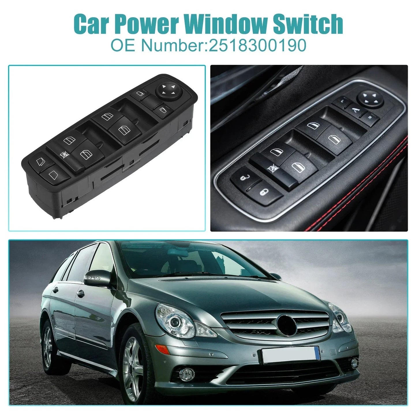 Driver Side Power Window Switch for Mercedes-Benz GL320 GL350 (2007-2012)