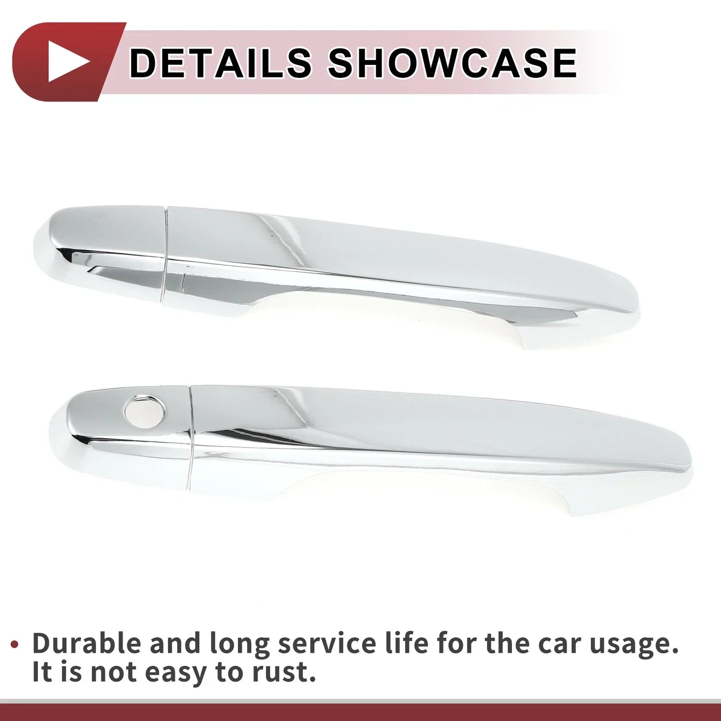 Car Door Handle Cover Set for Honda CR-V 2012-2016 Outside Silver Tone ABS